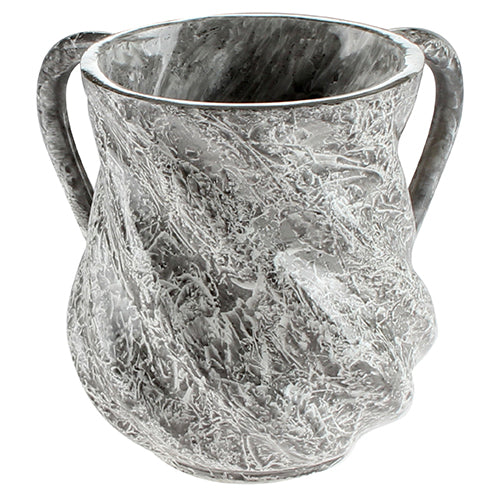 Polyresin Washing Cup - Gray Wavy - 14 cm - UK54374