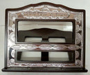 Table Top Shtender Wood and Silver Plated with Filigree Design