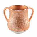 Aluminium Washing Cup 13 cm - In Peach Color Glitter