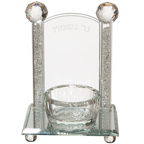 Crystal Holder For Memory Candle - NER NESHAMAH