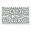 Elegant Glass Challah Tray with Mirror and Glitter
