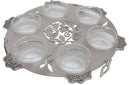 Laser Cut Stainless Steel Seder Plate - Lily Art - Round - LASEPLC14