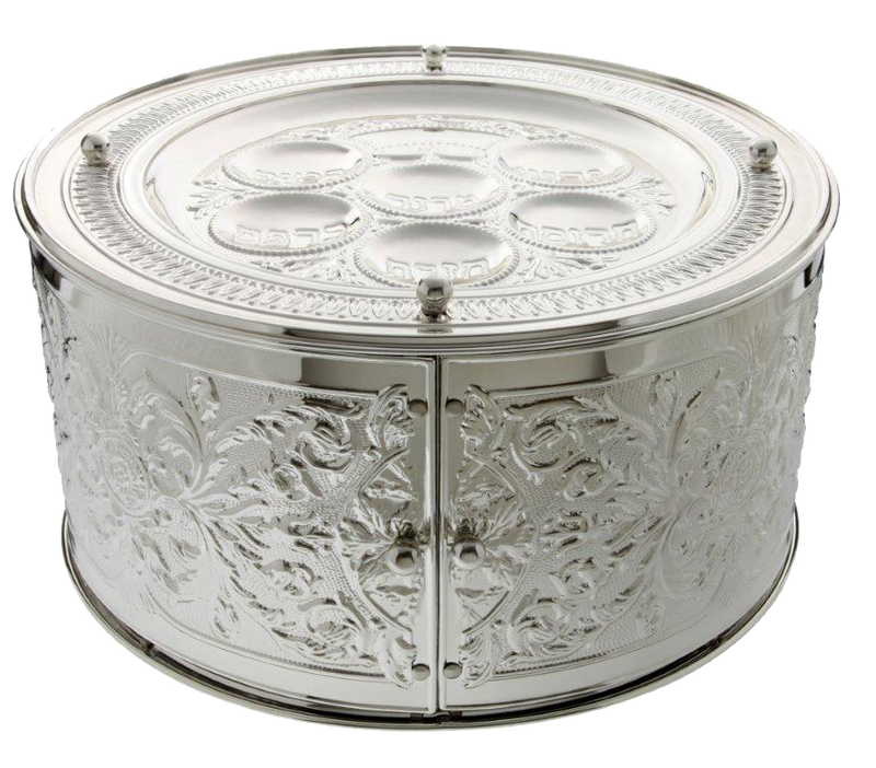 Seder Plate - 3 Tier - Silver Plated 14"x7"