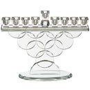 Chanukah Menorah With Crystal Circles Base