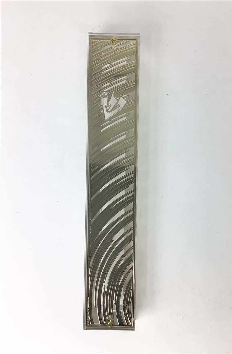 Mezuzah Case 24K Gold Plated- 15 cm scroll - TUZ012